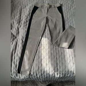 Stylish Black and White Skinny Pants